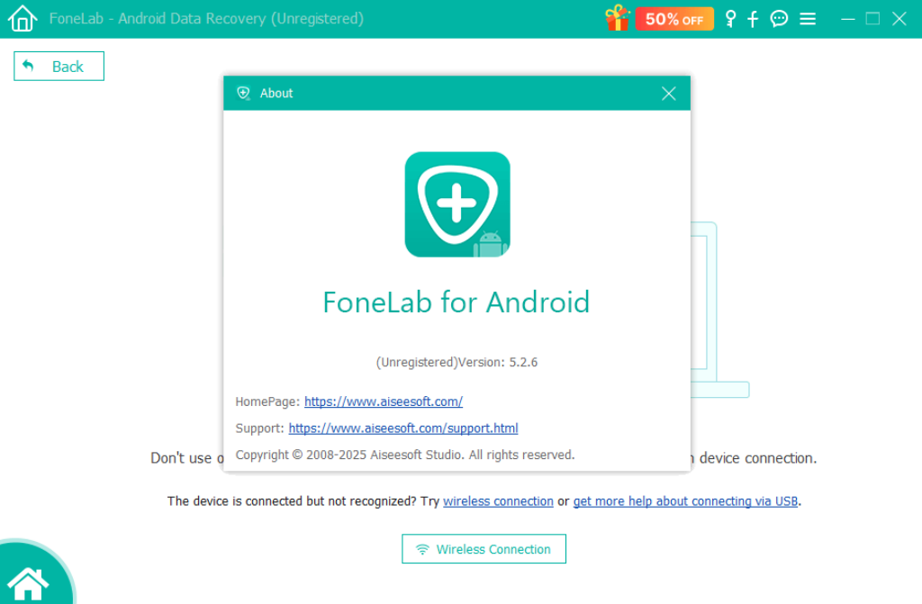 FoneLab Android Data Recovery 5.2.6 ScreenShot