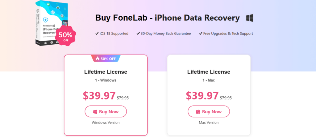 FoneLab for iPhone Recovery 10 Discount Coupon Codes