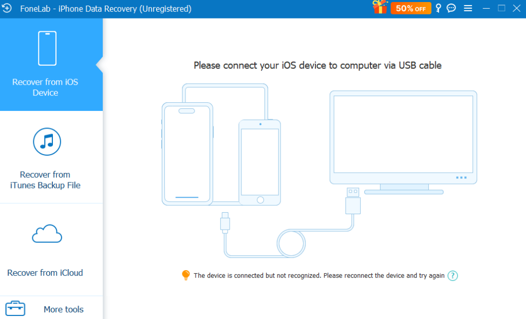 FoneLab iPhone Data Recovery ScreenShot