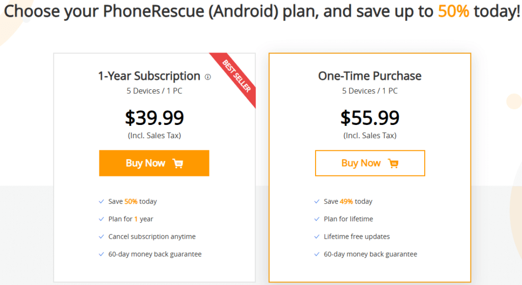 PhoneRescue for Android Discount Coupon Codes