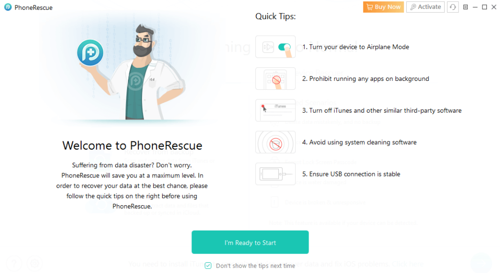 PhoneRescue Quick Tips