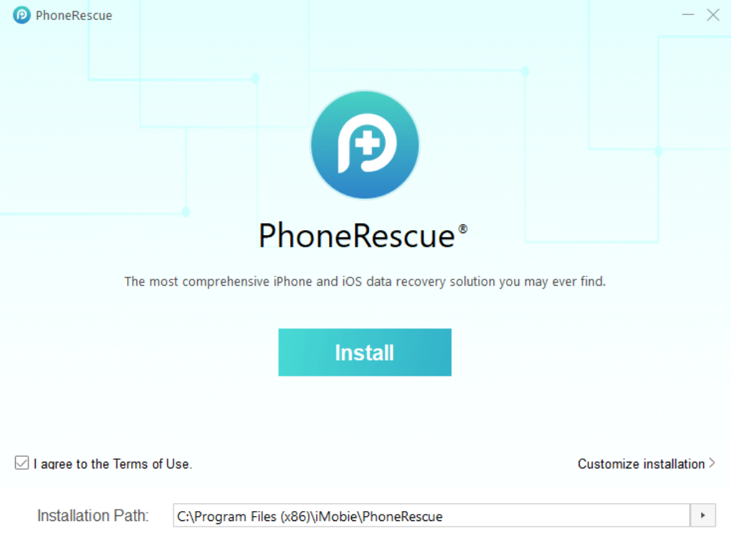 PhoneRescue install