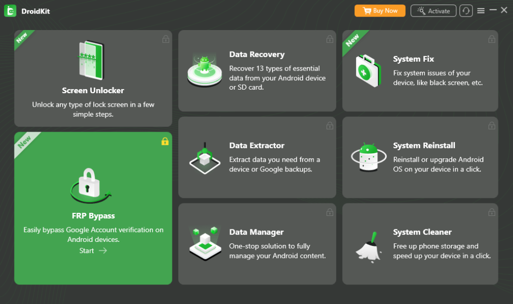 DroidKit FRP Bypass ScreenShot